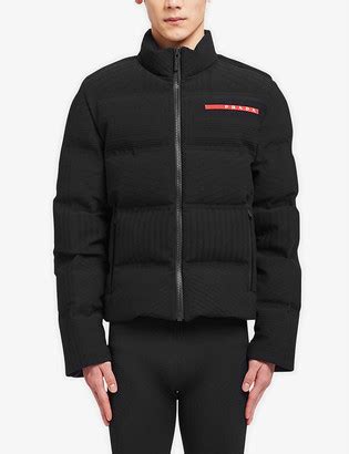 prada temperature puffer|Prada rossa puffer jacket.